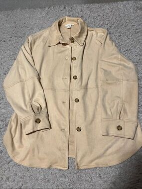 H&M Light Beige faux suede shacket